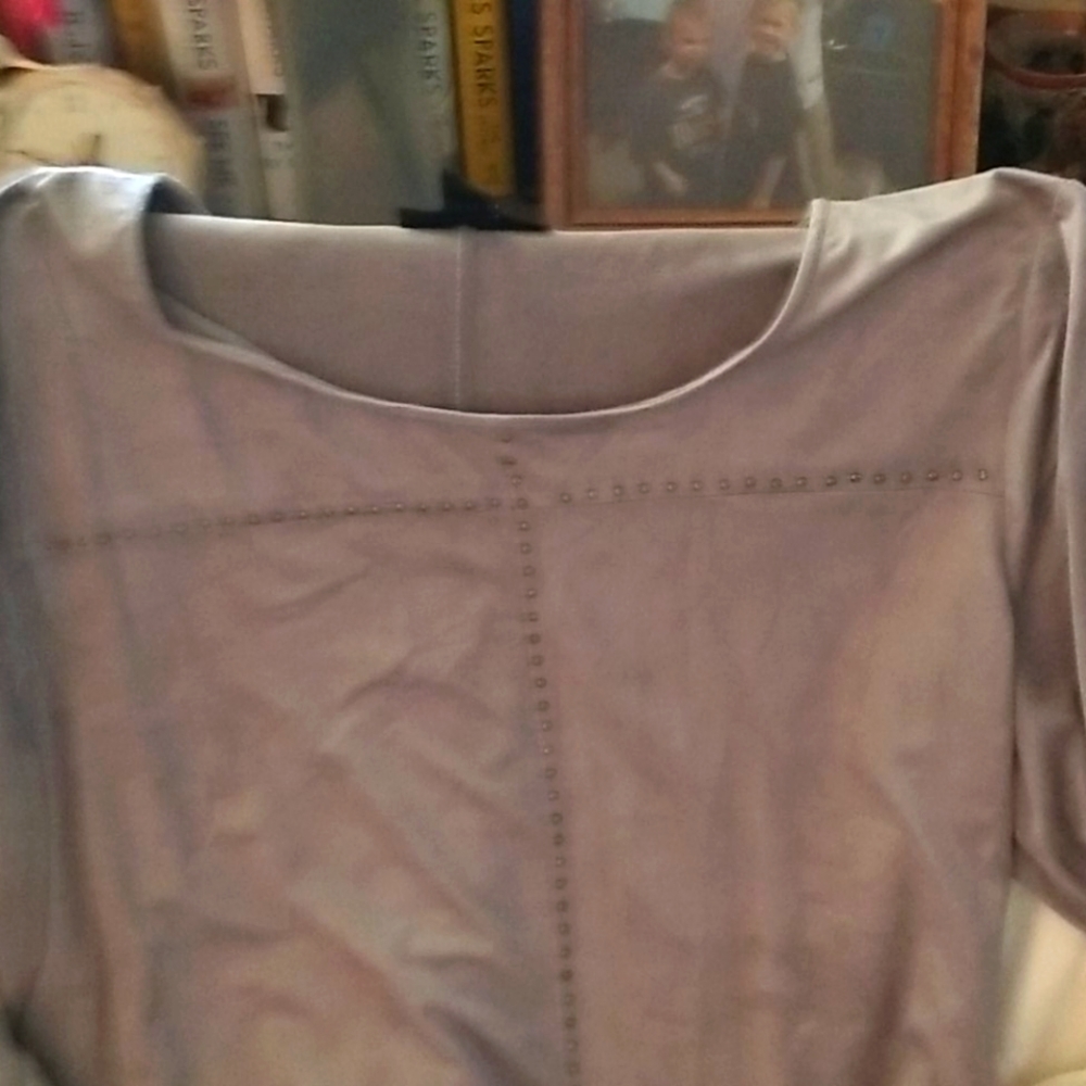 Faux Suede blouse